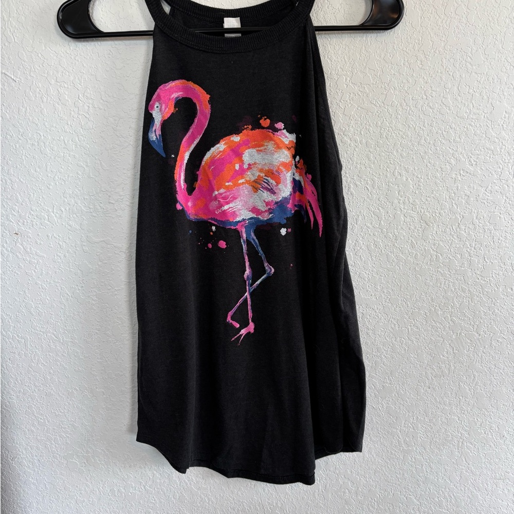 District Charcoal Tank with Flamingo Pink and Orange Accents